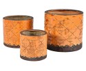 Osłonka ceramiczna pomarańczowa romby Etno C