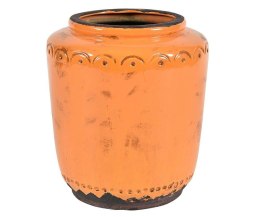 Wazonik ceramiczny pomarańczowy Etno
