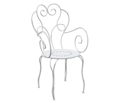 Krzesło metalowe białe Luna