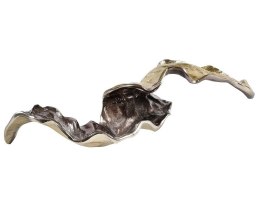 Figura dekoracyjna srebrno złoty liść Deluxe