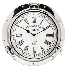 Zegar srebrny ścienny w bulaju ⌀ 40 cm