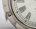 Zegar srebrny ścienny w bulaju ⌀ 40 cm