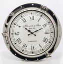 Zegar srebrny ścienny w bulaju ⌀ 47 cm