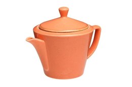 Amber: Dzbanek porcelanowy pomarańczowy do herbaty 500 ml