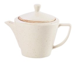 Sand: Dzbanek porcelanowy biało-brązowy do herbaty nakrapiany 500ml