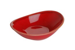 Magma: Naczynie porcelanowe czerwone owalne mini 11 cm