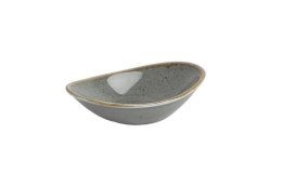 Stone: Naczynie porcelanowe szare owalne mini 11 cm