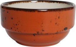 Dahlia: Miska porcelanowa pomarańczowa sztaplowana 12 cm