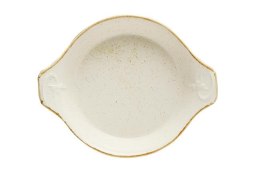 Sand: Naczynie porcelanowe biało-brązowe do zapiekania nakrapiane 17 cm
