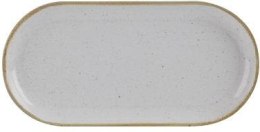 Ashen: Półmisek porcelanowy ecru-brązowy owalny nakrapiany 30x15 cm