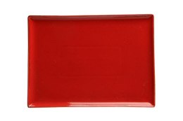 Magma: Taca porcelanowa czerwona prostokątna 18x13 cm