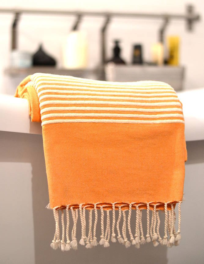 ręcznik plażowy pomarańczowy